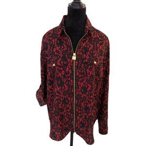 Michael Kors Red Blouse Size L